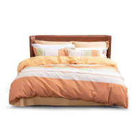 水星家纺叠翠流金全棉磨毛抗菌四件套127409 被套*1 床单*1 枕套*2