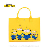 小黄人大眼萌系列-香蕉系列-黄色毛毡托特包 CXB050051