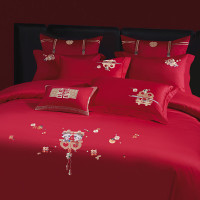 罗曼罗兰全棉婚庆套件 旺子双喜 TJ012 801967-220*240cm