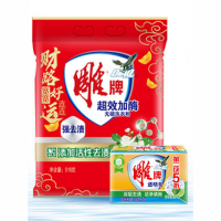 雕牌 超效加酶无磷洗衣粉透明皂组合518g袋+242g*2块