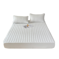 罗曼罗兰加厚全棉床笠保护垫-奶昔白 CL002-180801509 180*200cm