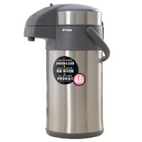 虎牌(tiger)气压式热水瓶安全锁不锈钢保温桶MAA-A40C天鹅灰4L