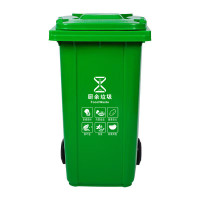 名凌户外垃圾桶绿色(厨余垃圾) 新料加厚款30升无轮