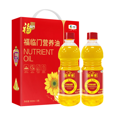 福临门 非转基因营养家食用调和油礼盒700ml*2