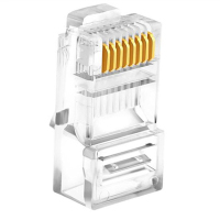 DINTHIN DS-SC7LY七类网线网络水晶头 三叉芯片设计   30颗/盒 透明色