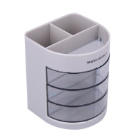 晨光 三层多功能办公笔筒颜色随机 ABT98412 单个装