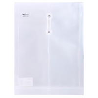 晨光 A4档案袋透明PP文件袋防水塑料绕绳文件袋ADM92966 透明白色10个装