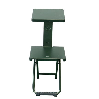 兵耀野外折叠椅写字椅靠背马扎凳DX-Y001户外多功能S形折叠椅野外便携式学习椅 绿色