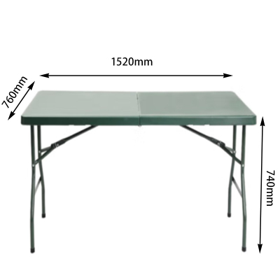 折叠桌 兵耀 DX-CSZ022 长方形 2人 金属 绿色