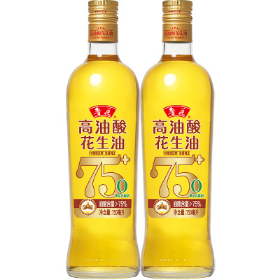 鲁花高油酸花生油750ML*2瓶