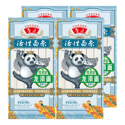 鲁花经典(熊猫)龙须面800g*4包