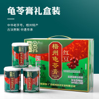 双钱红豆龟苓膏罐装250g*12罐(礼盒)即食送礼零食中华老字号牌