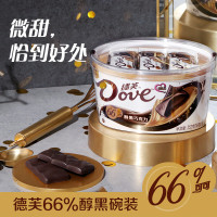 德芙(Dove)66%可可脂醇黑香浓巧克力252g休闲小零食糖果礼物