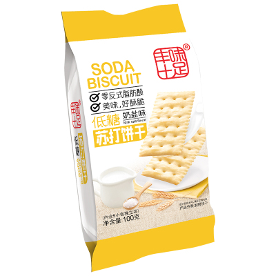 丰味十足苏打饼100g(奶盐味)小吃食品休闲零食代餐咸味苏打零食