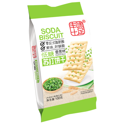 丰味十足苏打饼100g(香葱味)香葱早餐零食小吃休闲食品单独包装