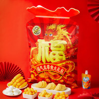 徐福记福气龙大福袋583g化食品大福袋组合礼袋送礼过年货佳品