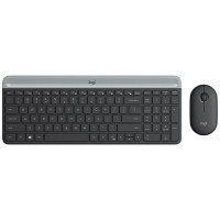 罗技(Logitech)MK470无线键鼠套装轻薄款12个快捷按键10米覆盖商务办公设计师台式笔记本电脑 黑色