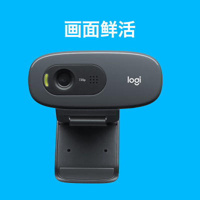 罗技/LOGITECH 高清网络摄像头 C270 分辨率1280*720DPI 500万像素 720P 黑色