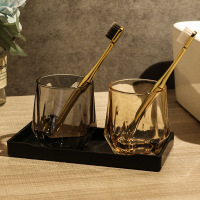 陇步昇LBS-BL01 烟灰六角杯玻璃杯 72个/箱(计价单位:箱)烟灰色