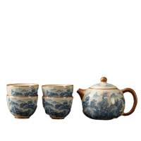 陇步昇 LBS-TC1314 陶瓷功夫茶器一壶四杯套装(计价单位:套)白色