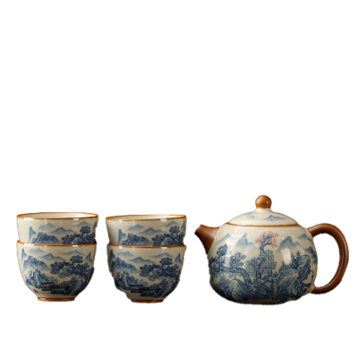 陇步昇 LBS-TC1314 陶瓷功夫茶器一壶四杯套装(计价单位:套)白色