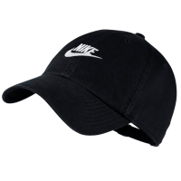 耐克棒球帽913011-010男女鸭舌帽 高尔夫帽 网球帽 遮阳透气防晒帽 [黑色白标]