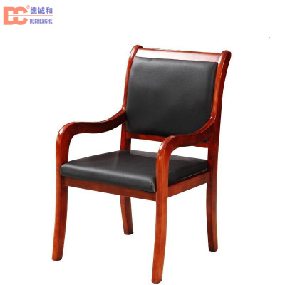 北京德诚和（DECHENGHE）实木烤漆会议椅 简约现代会议椅 带扶手办公椅四脚椅