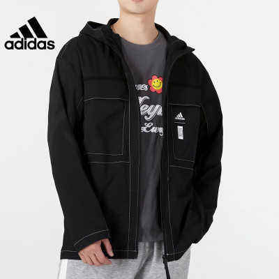 阿迪达斯adidas男子武极运动训练休闲连帽夹克外套HI6863