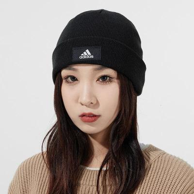 阿迪达斯adidas毛线帽子男帽女帽运动帽时尚保暖休闲针织绒线帽GS2101黑色针织保暖OSFM