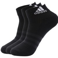 阿迪达斯adidas男袜子女袜子休闲舒适透气短袜子三双装运动袜子AA2286DF