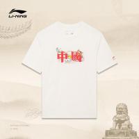 李宁LI-NING男装T恤运动生活系列男子短袖文化衫AHSSA19