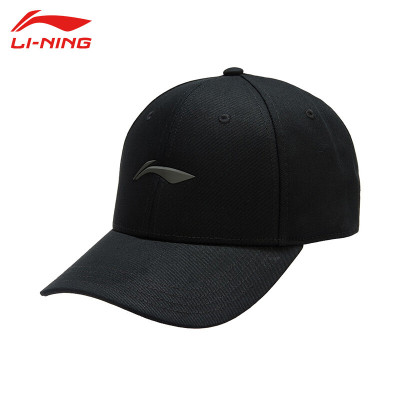李宁LI-NING运动生活系列男女同款棒球帽AMYR058-1黑000