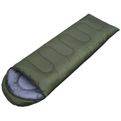 三极户外(Tri-polar)户外旅行四季中空棉睡袋便携式露营午休棉睡袋成人信封式睡袋TP2914 军绿色 1.8kg