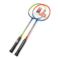 红双喜正品羽毛球拍双拍家庭娱乐球拍成人儿童小学生耐打型2只装DYPM001-1