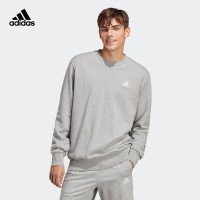 阿迪达斯(adidas)男装春季新款运动休闲圆领套头卫衣IC9331 中麻灰