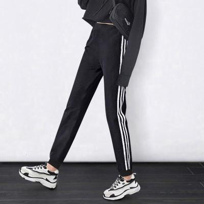 阿迪达斯(adidas)女裤23春新款跑步健身训练瑜伽运动裤子棉质透气休闲束脚卫裤长裤