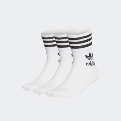 阿迪达斯(adidas)三叶草男女舒适三条纹运动袜子GD3575