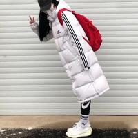 阿迪达斯(adidas)女装羽绒服 冬季新款运动服加厚保暖防风连帽长款羽绒服