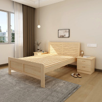 圣想民宿舍1.5米单双人床单层员工公寓1.2米出租房屋家用松实木床 如图 200*180CM