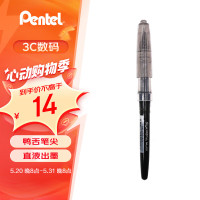 派通纤维尖签字笔替芯MLJ20黑色0.7-2.0mm12支盒 MLJ20黑色单支装