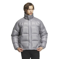 阿迪达斯(adidas)立领短款保暖运动羽绒服男款银灰色IL8928