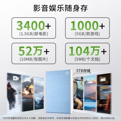 希捷(SEAGATE)移动硬盘新铭系列STKY1000401银色1TB2.5英寸单位:个