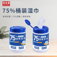 海亚森 TK-7014 100片/罐 75*酒精罐装湿巾 1.00 包/罐 (计价单位:罐) 白色