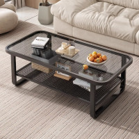 木上简茶几雅典黑+灰色玻璃120*60*42cmMSJ-JJ-0033单位:个