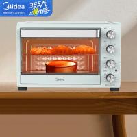 美的(Midea)家用多功能电烤箱35L 上下独立控温 4根烤管便捷旋控 旋转烧烤 PT35A0淡雅绿