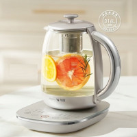 九阳(Joyoung)养生壶家用多功能 316L不锈钢花茶壶可拆卸茶篮 煮蛋架 可预约电水壶K15D-WY380