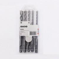 博世(BOSCH)电锤钻头圆柄四坑(两坑两)1系混凝土钻头(6/6/8/10/12mm)5支套装