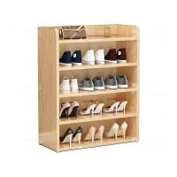 臻远 ZY4080102全实木鞋架多层置物架松木鞋柜 清漆