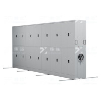 臻远ZY-MJJA-14 电动密集架移动档案柜钢制轨道密集柜 通双节 一列七组