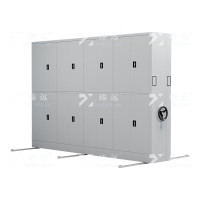 臻远ZY-MJJA-04 手摇密集架移动档案柜钢制轨道密集柜 通双节 一列四组